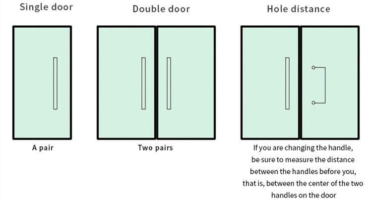 Tempered Glass Door Stainless Steel Handle
